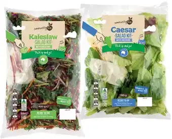 IGA Community Co Kaleslaw Salad Kit 400g or Caesar Salad Kit 290g offer