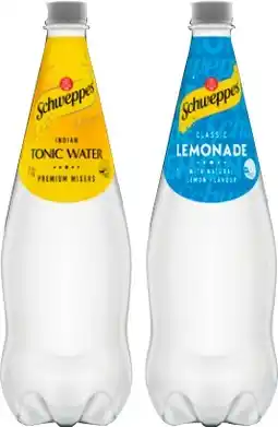 IGA Schweppes Mixers, Soft Drinks or Natural Mineral Water 1.1 Litre Selected Varieties offer