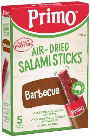 IGA Primo Air‑Dried Salami Sticks 90g Selected Varieties offer