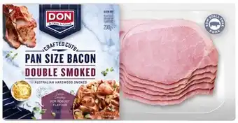 IGA Don Pan Size Double Smoked Bacon 200g or Streaky Rindless Bacon 180g offer