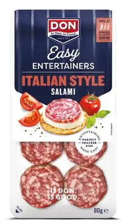 IGA Don Easy Entertainers Salami 80g Selected Varieties offer