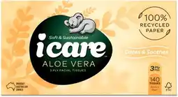 IGA Icare Facial Tissue Aloe Vera 100% Recycled 140 Pack offer