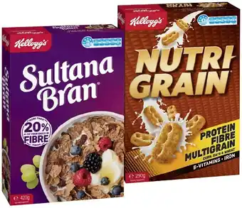 IGA Kellogg’s Cereal Nutri-Grain 290g or Sultana Bran 420g offer