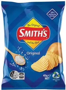 IGA Smith’s Crinkle Cut Chips 45g Selected Varieties offer