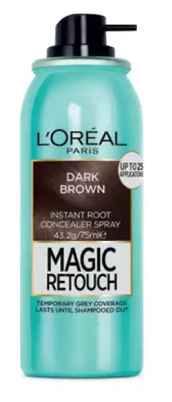 Chemist Warehouse L'oreal paris magic retouch temporary root concealer spray - dark brown(instant grey hair coverage) offer