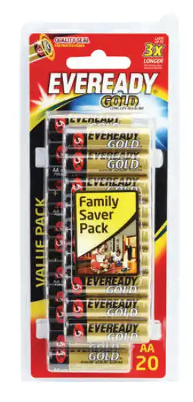 Eveready gold aa 20 pack