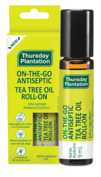 Chemist Warehouse Thursday plantation antiseptic tea tree roll on 9ml offer