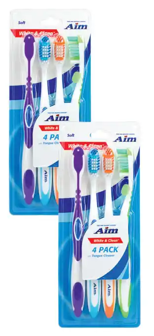 Chemist Warehouse Aim toothbrush soft 4 pack offer
