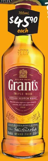 Cellarbrations Grants Triple Wood Blended Scotch Whisky offer