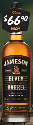 Cellarbrations Jameson Black Barrel Irish Whiskey offer