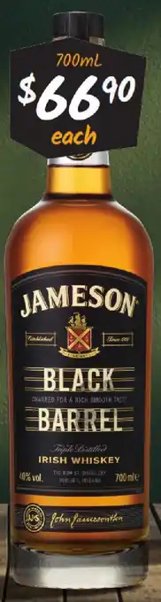 Cellarbrations Jameson Black Barrel Irish Whiskey offer