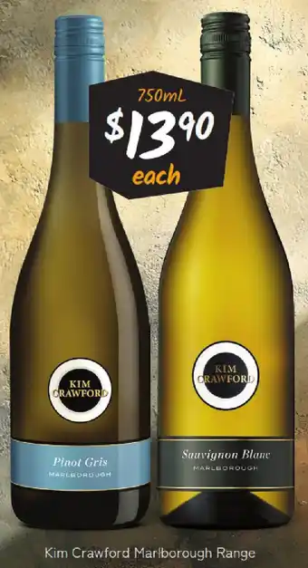 Cellarbrations Kim Crawford Marlborough Range offer