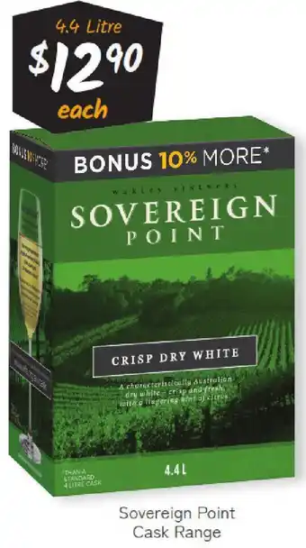 Cellarbrations Sovereign Point Cask Range offer