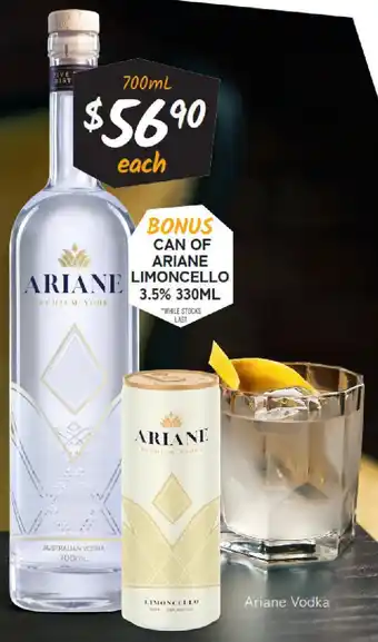 Cellarbrations Ariane Vodka offer