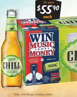 Cellarbrations Miller Chill Range Stubbies offer