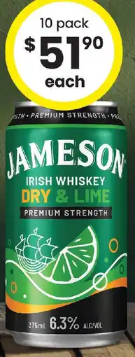 The Bottle O Jameson 6.3% Premix Cans Range offer