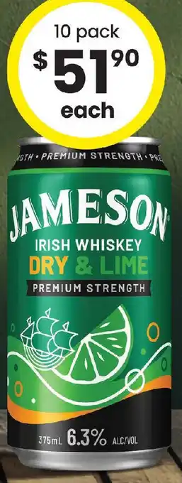 The Bottle O Jameson 6.3% Premix Cans Range offer