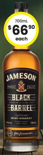 The Bottle O Jameson Blended Irish Whiskey offer