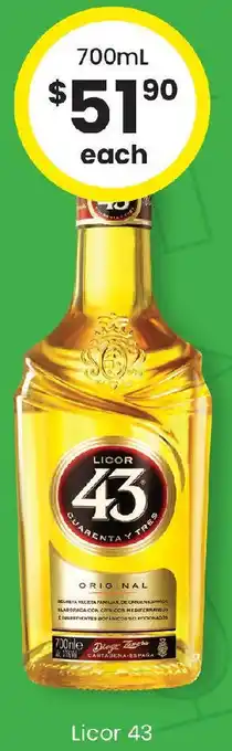 The Bottle O Licor 43 offer