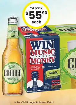 The Bottle O Miller Chill Range Stubbies offer