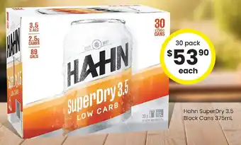 The Bottle O Hahn SuperDry 3.5 Block Cans offer