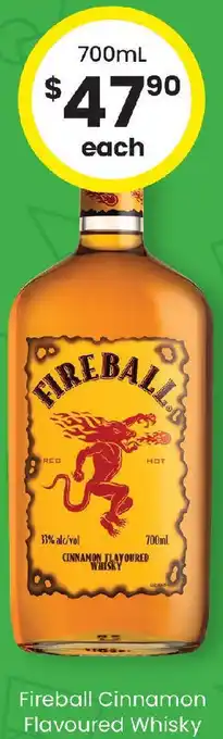 The Bottle O Fireball Cinnamon Flavoured Whisky offer