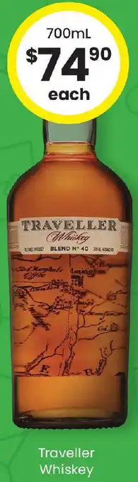 The Bottle O Traveller Whiskey offer