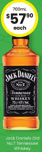 The Bottle O Jack Daniels Old No.7 Tennessee Whiskey offer