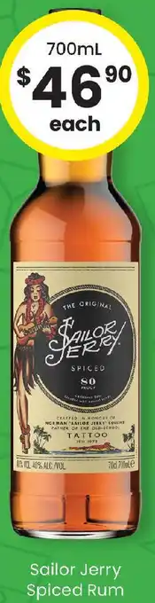 The Bottle O Sailor Jerry Spiced Rum offer