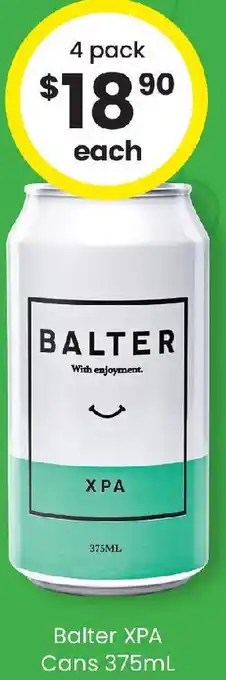 The Bottle O Balter XPA Cans offer