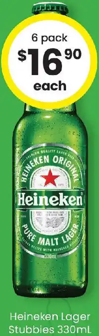 The Bottle O Heineken Lager Stubbies offer