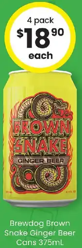 The Bottle O Brewdog Brown Snake Ginger Beer Cans offer