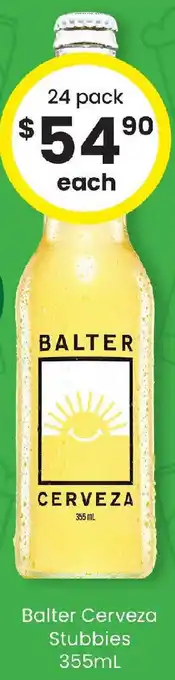 The Bottle O Balter Cerveza Stubbies 355mL offer