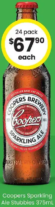 The Bottle O Coopers Sparkling Ale Stubbies offer