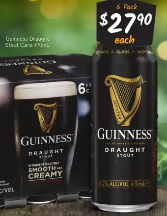 Cellarbrations Guinness Draught Stout Cans offer