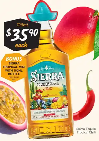 Cellarbrations Sierra Tequila Tropical Chilli offer