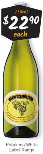 Cellarbrations Petaluma White Label Range offer