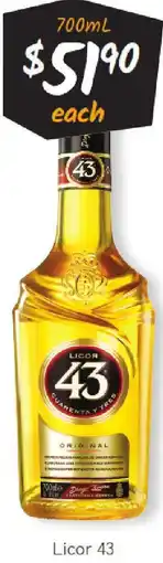 Cellarbrations Licor 43 offer