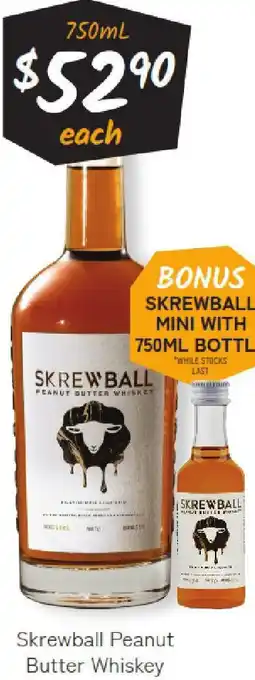 Cellarbrations Skrewball Peanut Butter Whiskey offer