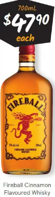 Cellarbrations Fireball Cinnamon Flavoured Whisky offer