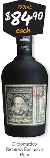 Cellarbrations Diplomatico Reserva Exclusiva Rum offer