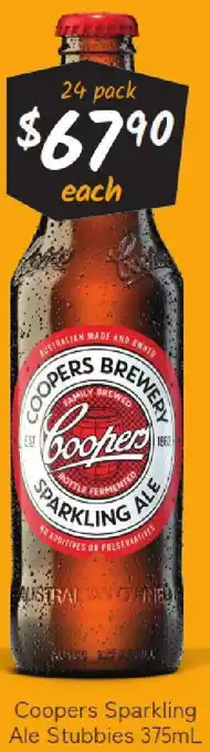 Cellarbrations Coopers Sparkling Ale Stubbies offer