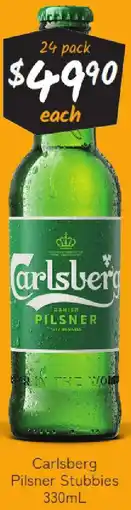 Cellarbrations Carlsberg Pilsner Stubbies offer