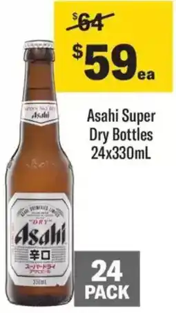 Liquorland Asahi Super Dry Bottles offer