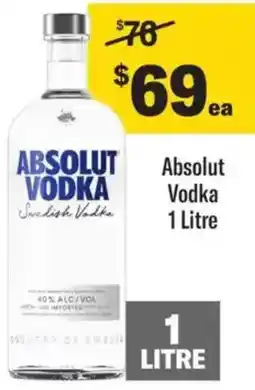 Liquorland Absolut Vodka offer