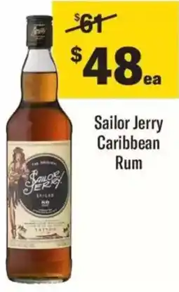 Liquorland Sailor Jerry Caribbean Rum offer