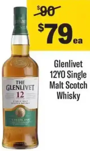 Liquorland Glenlivet 12YO Single Malt Scotch Whisky offer