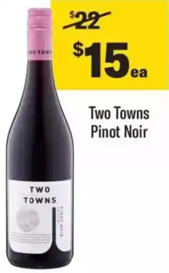 Liquorland Two Towns Pinot Noir offer