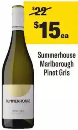 Liquorland Summerhouse Marlborough Pinot Gris offer