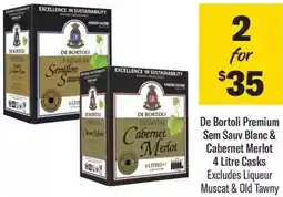 Liquorland De Bortoli Premium Sem Sauv Blanc & Cabernet Merlot Casks Excludes Liqueur Muscat & Old Tawny offer